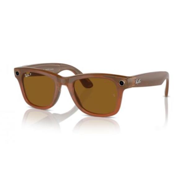 RAYBAN GLASS CARAMEL , L POLAR BROWN
