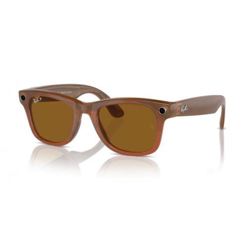 RAYBAN GLASS CARAMEL , L POLAR BROWN